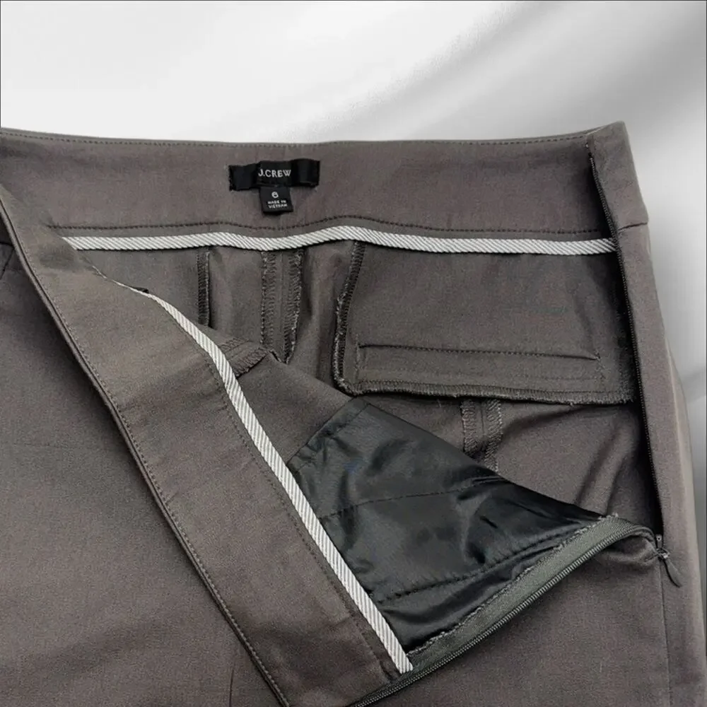 J. CREW Women’s 6 Gray Straight Leg Pant